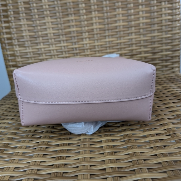 Samara Anthropologie Peony Pink Vegan Leather Medium Crossbody Shoulder Bag NWOT - Picture 9 of 16